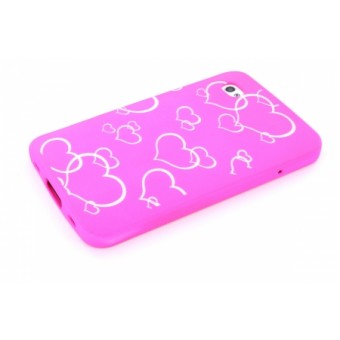 Mobiparts Siliconen Case Samsung Galaxy Tab P1000 Hearts Pink I