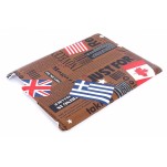 Mobiparts Backcover Apple iPad 2 Flags Brown