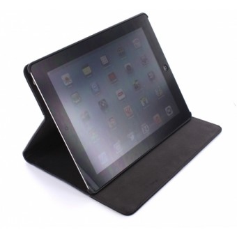 Case met Stand Apple iPad 3 Leather/Canvas Blue